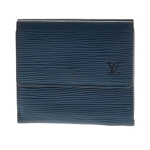 Louis Vuitton Blue Epi Leather Tri Fold Wallet